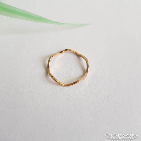 New, wavy thin ring - usa 5.5 / eu 50 / ø16mm