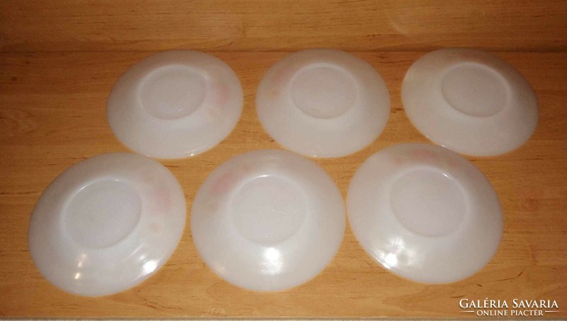 Milk glass small plate 6 pcs in one - diam. 18 cm (2p)