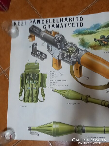 RPG-7 Kézi Páncélelhárító gránátvető plakát. 57x81