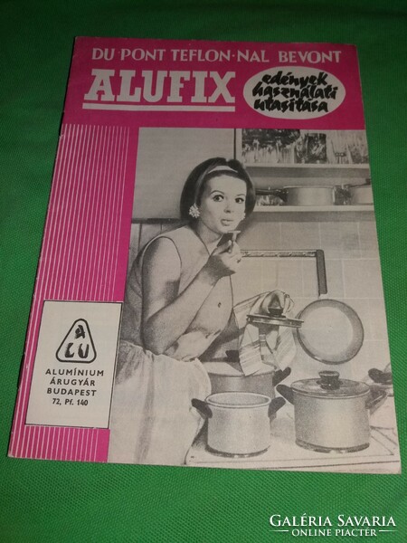 The aluminum goods factory's catalog of alufix cookware with food recipes 1. Edition newspaper according to the pictures