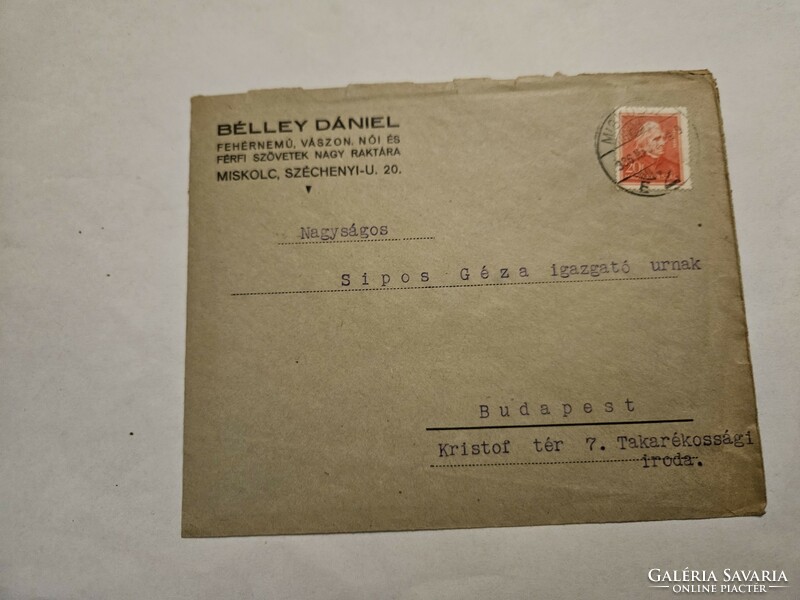 1936-os Fejléces levél Miskolc