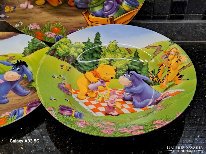 Disney Winnie the Pooh Micimackó dekorral porcelán gyermek tányér készlet