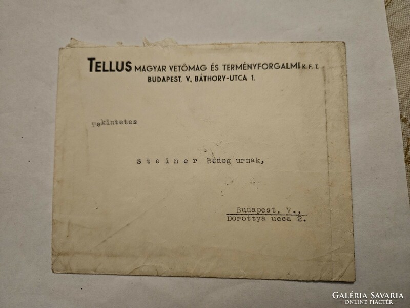 1936 headed letter, Budapest