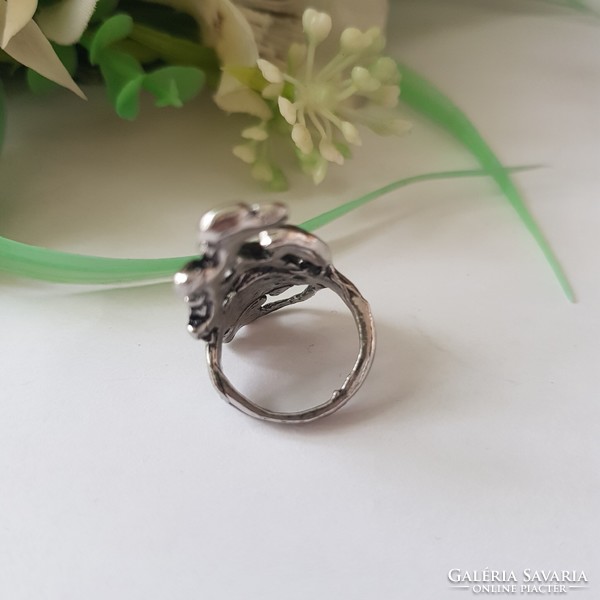 New ring with rose motif - usa 4 / eu 47 / ø15mm