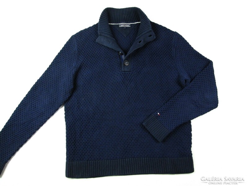 EREDETI TOMMY HILFIGER (XL / 2XL) ELEGÁNS HOSSZÚ UJJÚ FÉRFI PULÓVER