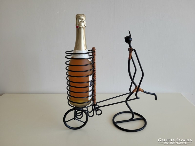 Modern metal wine bottle rack