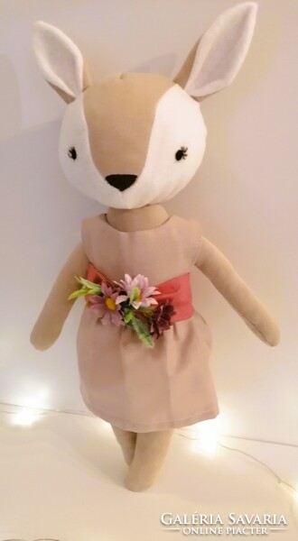 Deer figure, handmade dressable toy figure
