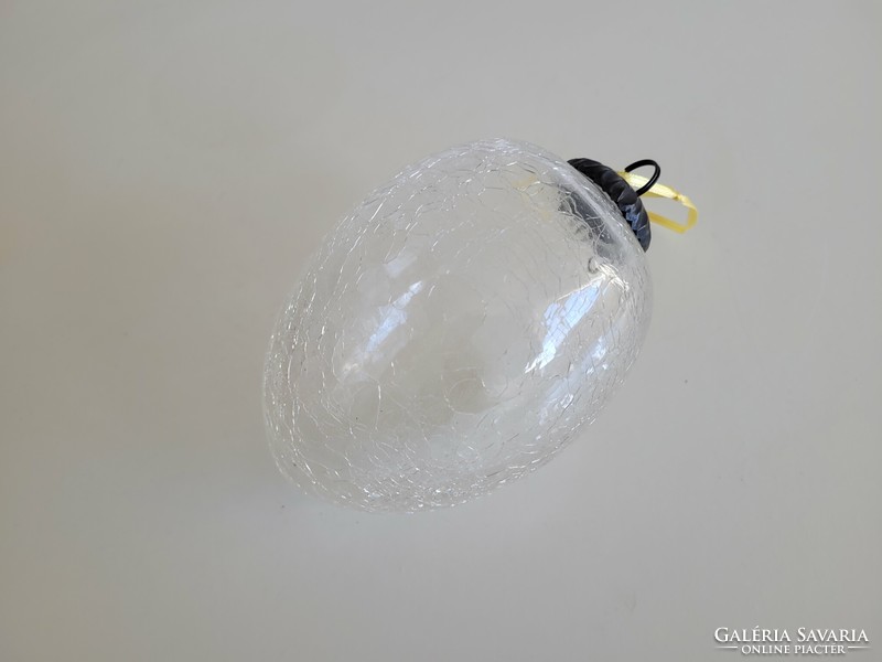 Cracked glass veil glass large 13.5 cm glass egg Easter decoration