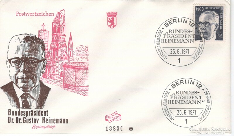 Emléklapok, FDC-k  0424 (Berlin) Michel 394   1,70 Euro