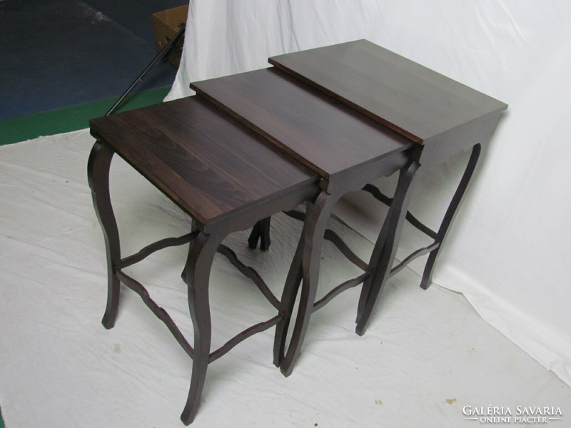 Antique Bieder service table 3-piece (restored)