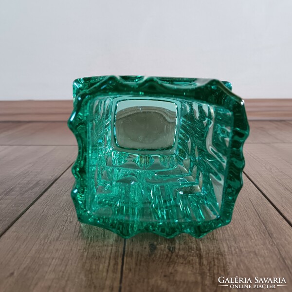 Régi cseh art deco üveg váza