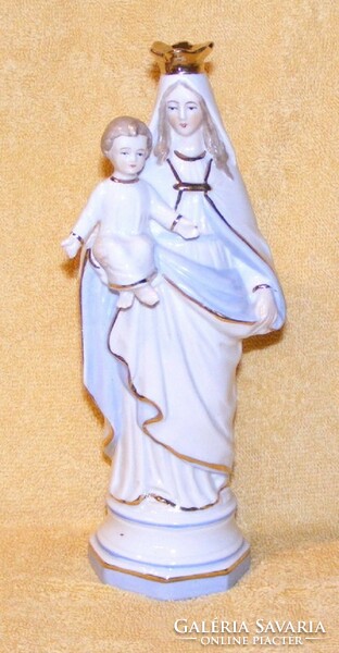 Mary and baby Jesus porcelain ornament