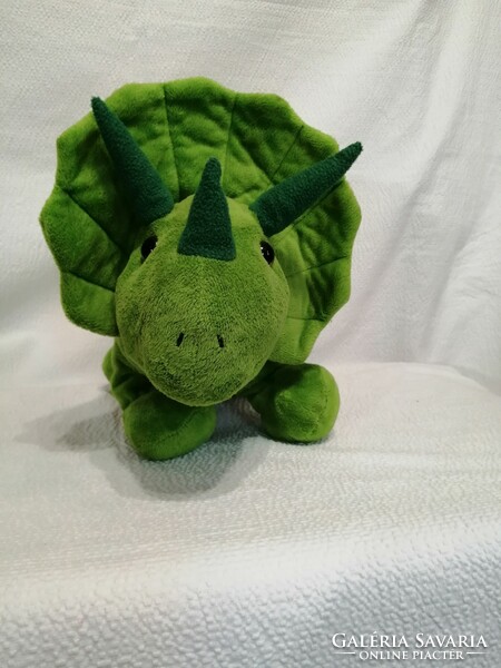 Large triceratops dinosaur plush toy, 55 cm