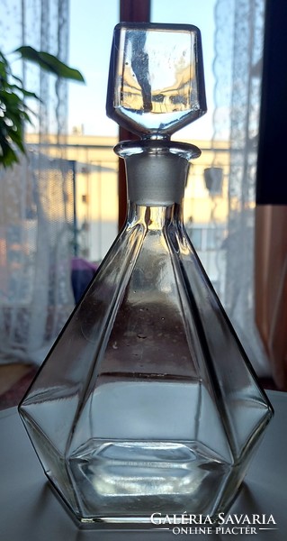 Art deco hatszögű üveg