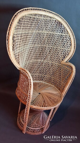 Large Emanuel rattan armchair, iconic design, negotiable