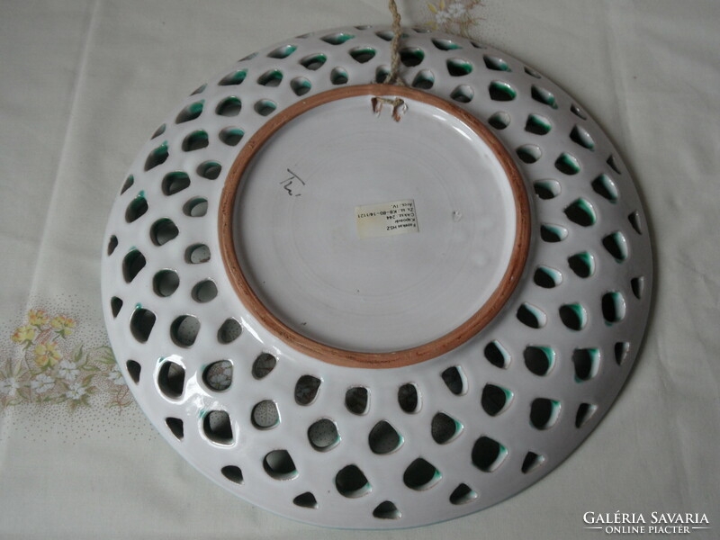 Haban porcelain wall plate with openwork edge