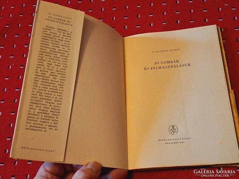 1960 Első kiadás!  Dr KALMÁR ZOLTÁN: JÓ GOMBÁK ÉS FELHASZNÁLÁSUK