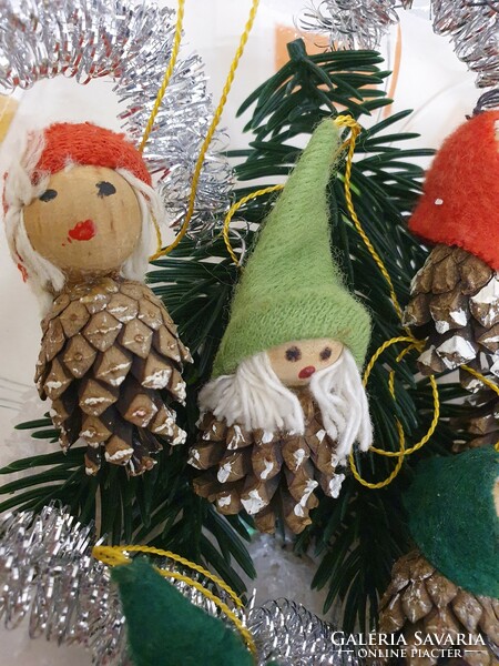 Retro Christmas tree decoration, 1 package 3500 ft, cone dolls