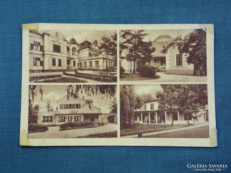 Postcard, Balaton castle, mosaic details, resort, council house