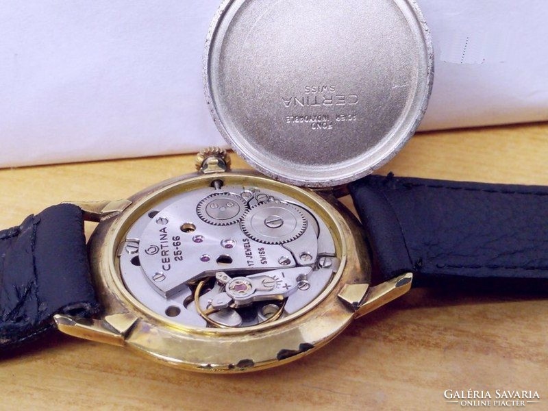 Kifogástalan Certina svájci óra 1960-s évek, működőképes állapotban, használatra, vagy gyűjteménybe