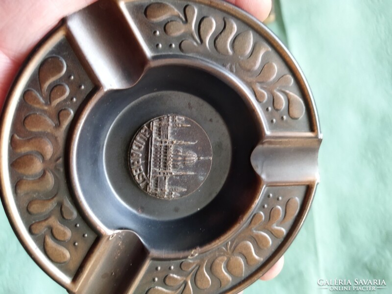 Small copper ashtray with Budapest inscription