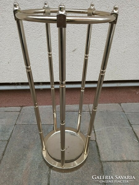 Art-deco design nickel-plated umbrella holder. Negotiable.