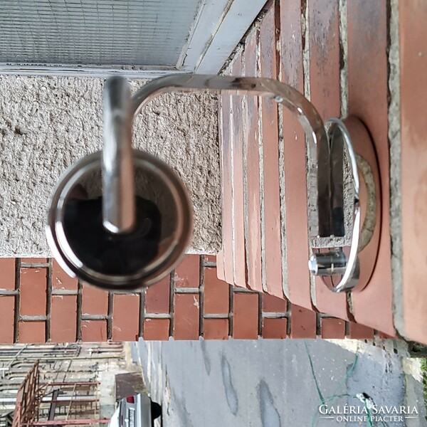 Bauhaus - art deco nickel-plated, adjustable beam wall lamp renovated - special tube bulb