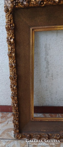 Wide, showy antique painting or mirror frame picture frame from the 1800s. Video too!