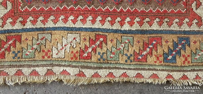 1K970 antique early century Caucasian tapestry 122 x 223 cm