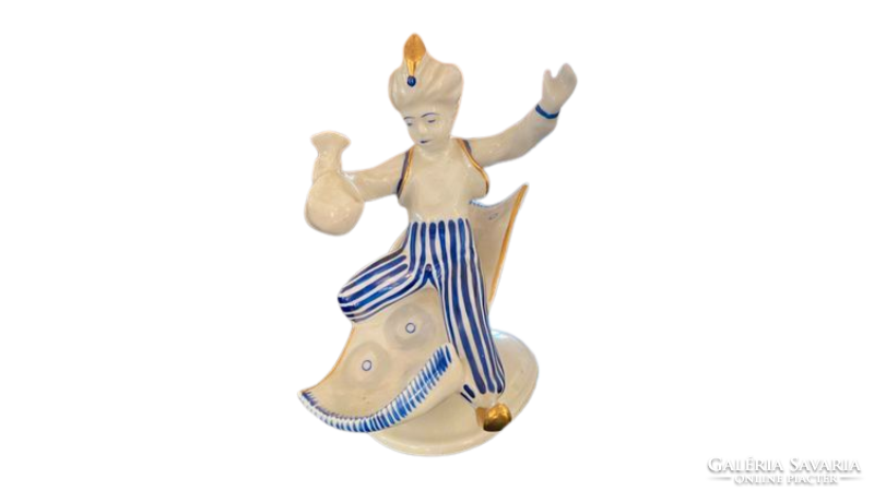 Aladdin and the flying carpet porcelain figure