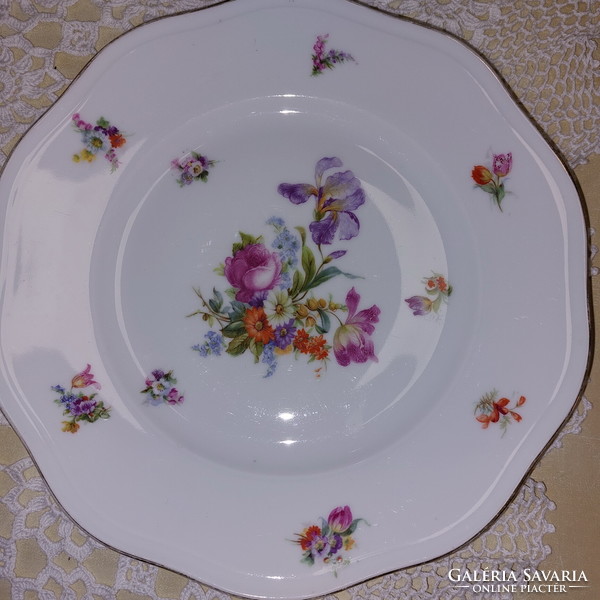 Pirken hammer beautiful flower patterned plates with gold edges