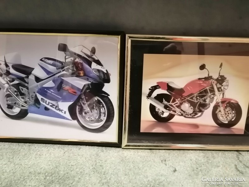 Motorcycle pictures + a horse wall picture