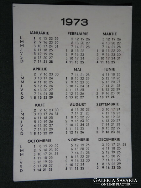 Card calendar, Romania, Cluj-Napoca printing press, ip Cluj, graphic artist, 1973, (5)