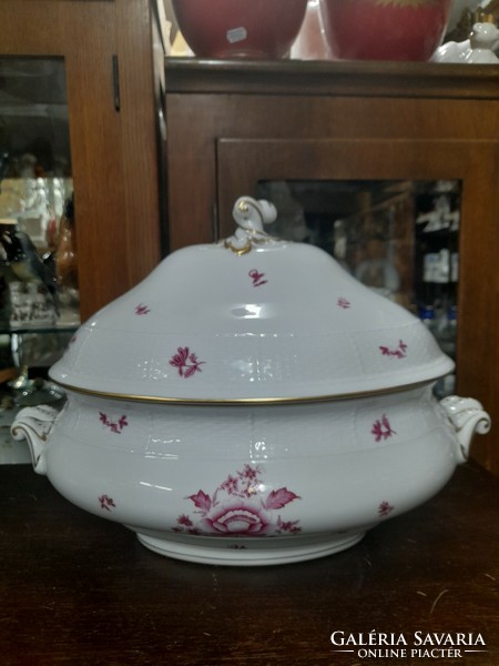 Herend 12-person nanking bouquet pink large soup bowl. 5 liters.