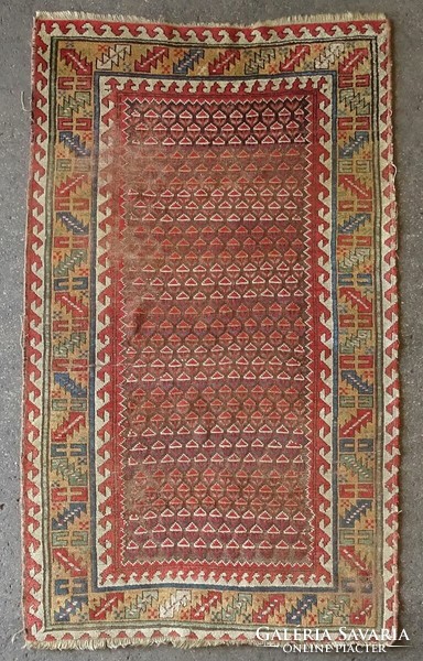 1K970 Antik század eleji kaukázusi faliszőnyeg 122 x 223 cm