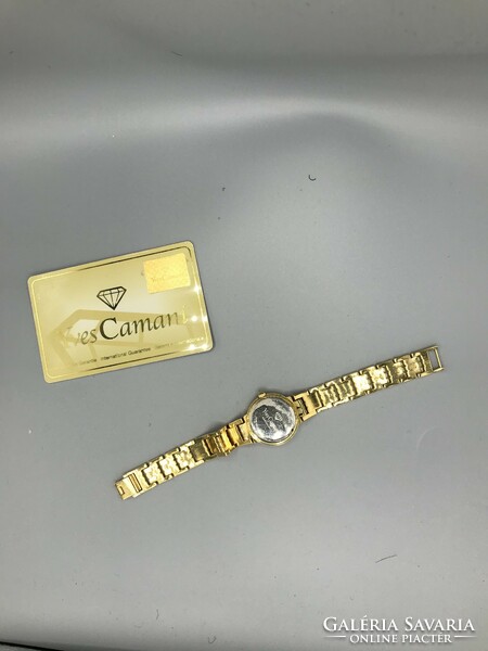 On sale!! For Valentine's Day!!! Yves camani: women's jewelry watch with gold-plated ruby and zirconia stones