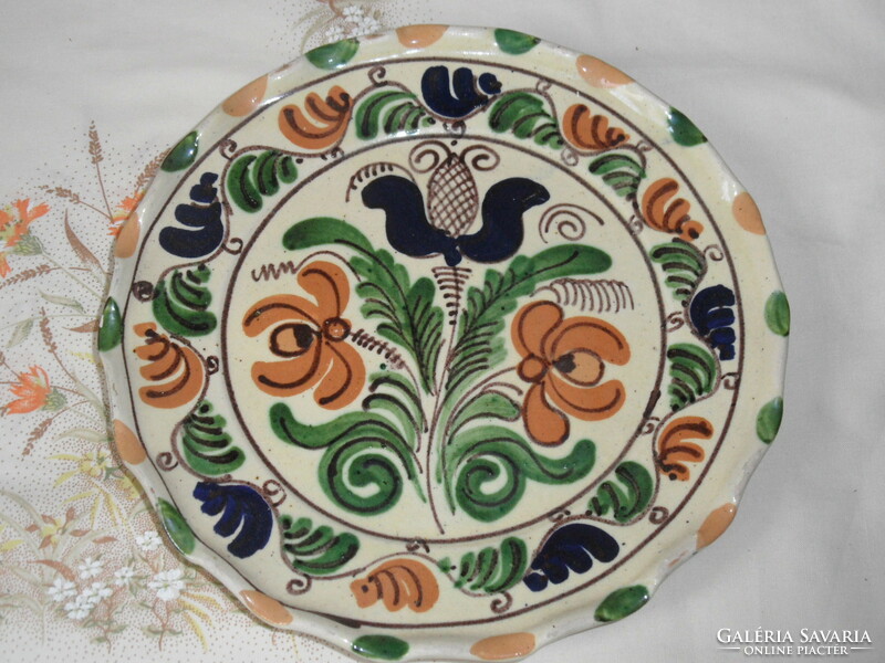 Korond-style ceramic wall plate