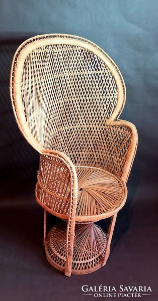 Nagy méretű Emánuel rattan fotel ikonikus design ALKUDHATÓ