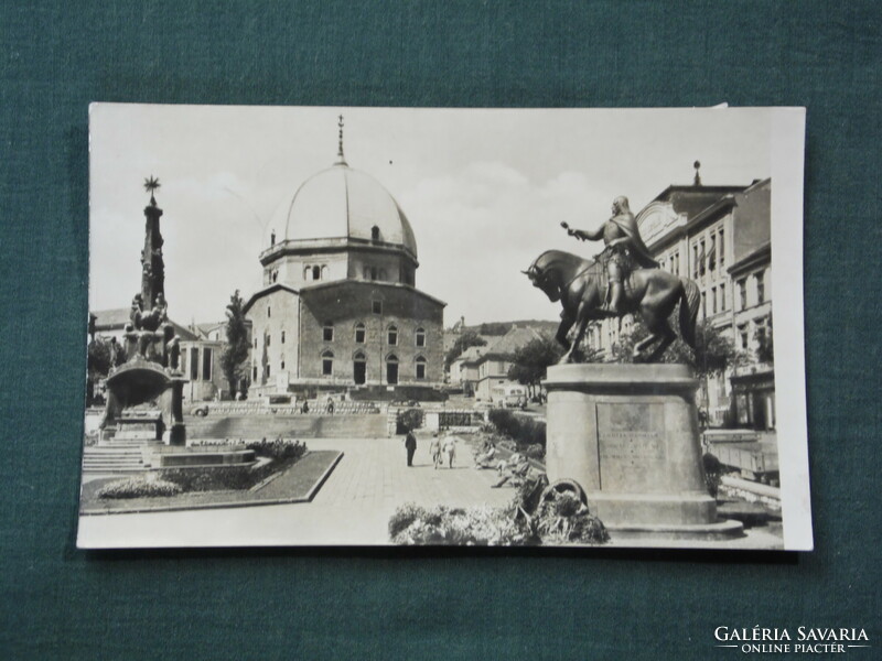Képeslap, Pécs, Széchenyi tér, Dzsámi török templom látkép részlet,