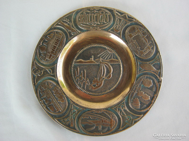 Balaton souvenir copper or bronze wall decoration bowl