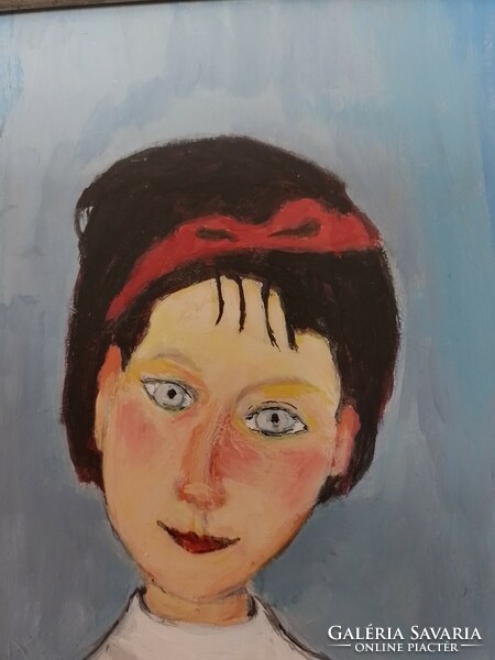 Modigliani Lányka kékben festmény akril másolata