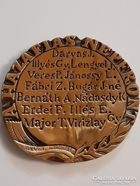 Az Olvasó Népért Darvas József  1912 -1973 Nagyméretű bronz plakett R szignó
