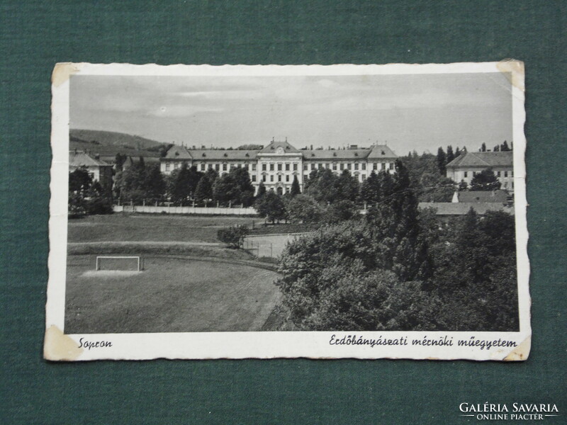 Postcard, Sopron forest mining engineering university view detail