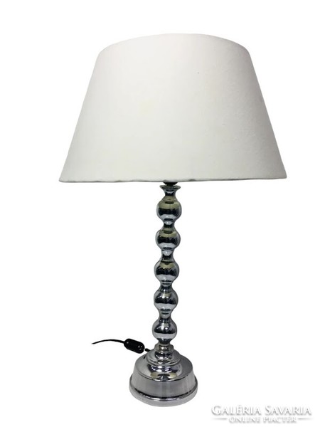 Krómozott design asztali lámpa gömb díszítéssel - 50198