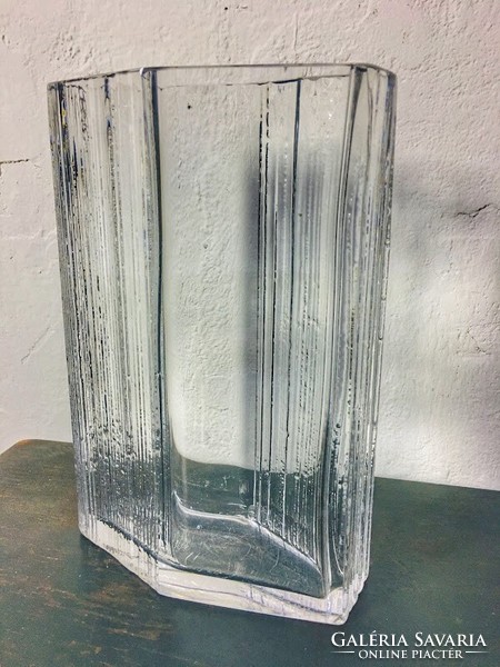 Mid century tapio wirkkala Finnish glass vase, 1960's - 50645