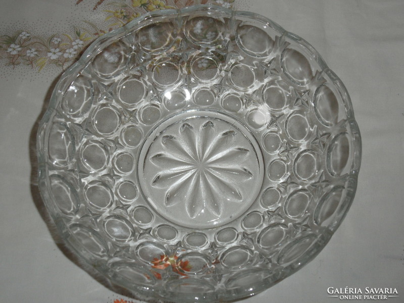 Retro glass salad bowl, offering