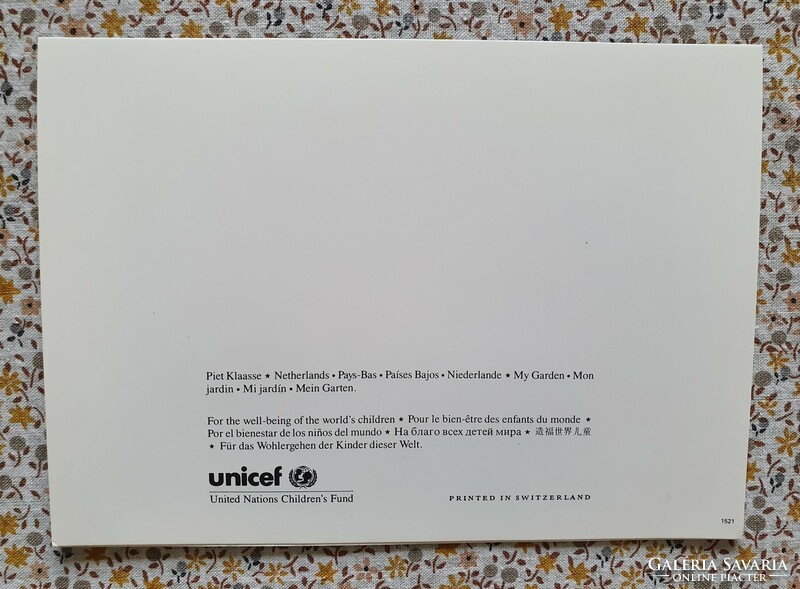 Unicef képeslap üdvözlőlap üdvözlőkártya postatiszta