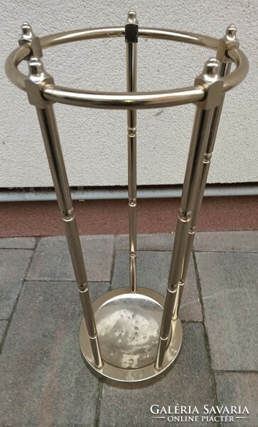 Art-deco design nickel-plated umbrella holder. Negotiable.