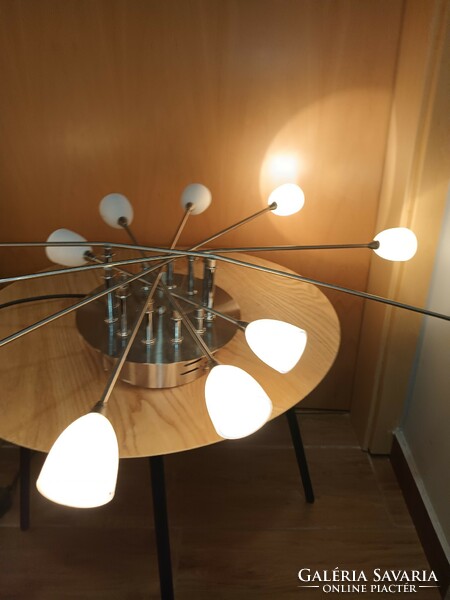 Modern chrome opal glass ceiling lamp is negotiable