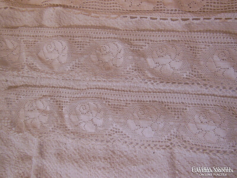 Handwork - lace - 9 pieces! - Shelf - 95 x 8 cm - 24 x 11 cm - Austrian - perfect